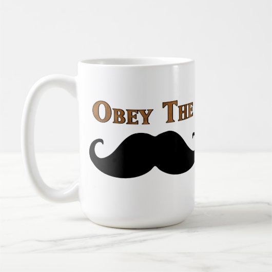 Obey The Mustache Koffiemok (Links)