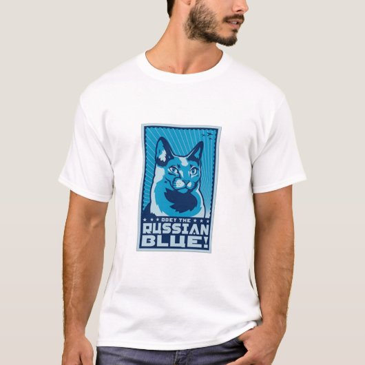 Obey the Russian Blue T-shirt (Voorkant)