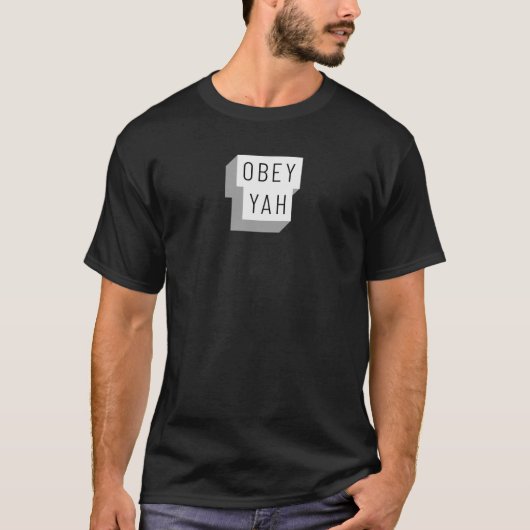Obey Yah Hebrew Roots T-Shirt (Voorkant)