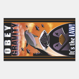 Obey zwaartekracht rechthoekige sticker