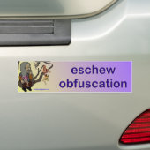 obfuscatie van eschew bumpersticker (Op auto)