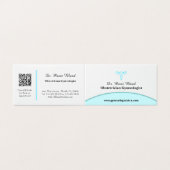 OBGYN Blauwgroen Moderne Elegant met QR-code Kaart (Buitenkant ongevouwen)