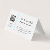 OBGYN Blauwgroen Moderne Elegant met QR-code Visitekaartjes (Achterkant)