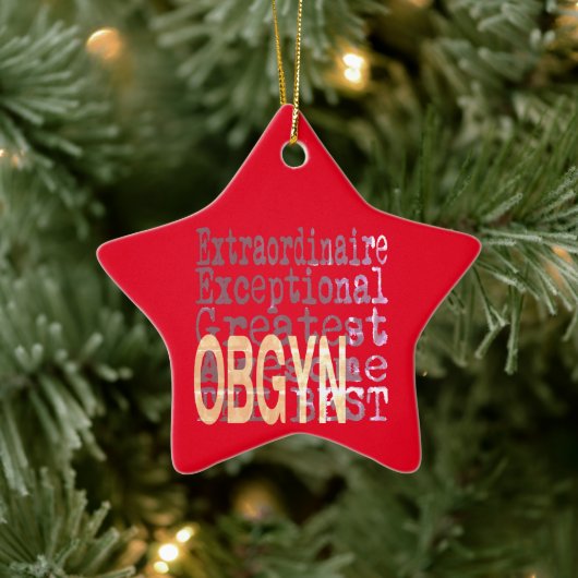 OBGYN Extraordinaire Keramisch Ornament (Boom)