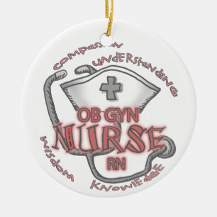 ObGyn Nurse Axiom Keramisch Ornament
