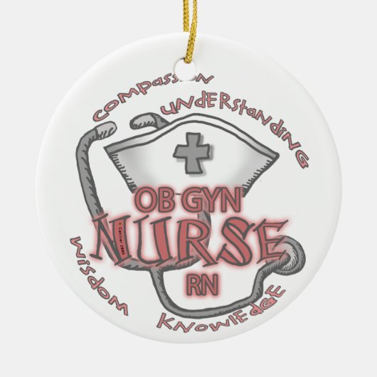 ObGyn Nurse Axiom Keramisch Ornament (Voorkant)