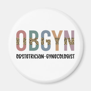 OBGYN Obstetricist Gynaecoloog Leopard Print Magneet