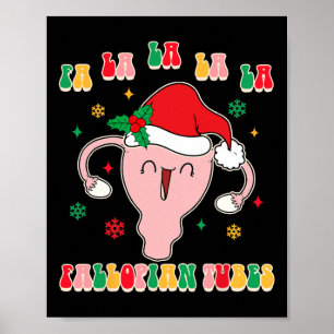 Obgyn vroedvrouw Doula Christmas Fa La La La Fallo Poster