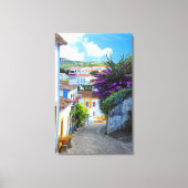 Obidos Flowers Canvas Afdruk (Voorkant)