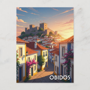Obidos Portugal Reizen Briefkaart