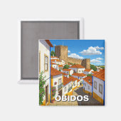 Obidos Portugal Reizen Magneet (Voorkant / Achterkant)