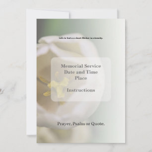 Obituarium, begrafenisuitnodiging bedankkaart