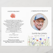 Obituary Program, Colored Wildbloemen Flyer (Voorkant)
