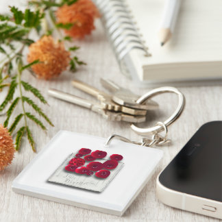 Object_4_Variaties op het Ruby acryl Sleutelhanger