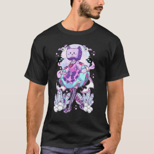 Object Head Tv Cosplay Pastel Gothic Neko Cat Crys T-shirt