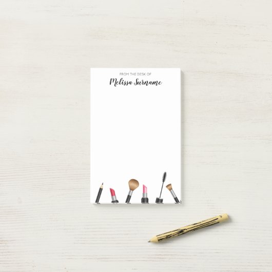 Objecten ontwerpen en persoonlijke naam maken post-it® notes (Op bureau)