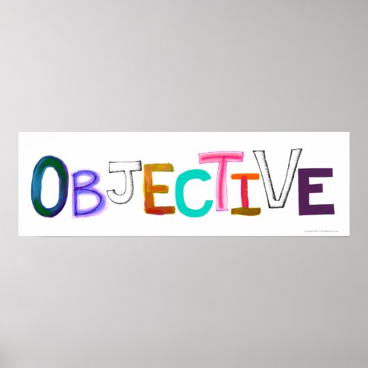 Objectief woord kunst rationeel, eerlijk en onbevo poster (Voorkant)