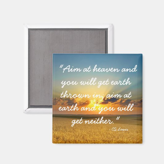 Objectif de Heaven CS Lewis citation aimant (Recto/Verso)