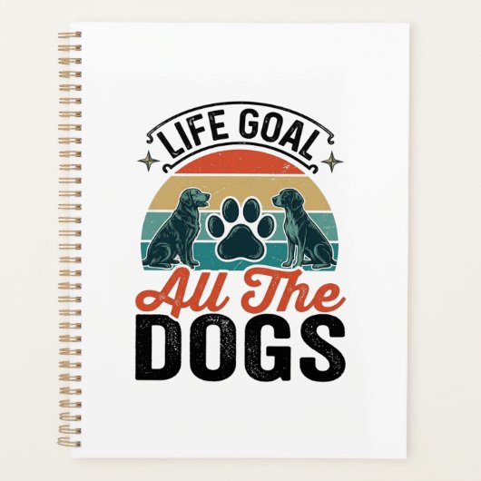 Objectif de vie Tous les chiens Conception vintage (Devant)