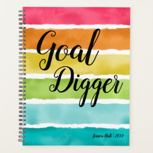 Objectif Digger coloré Aquarelle Planner
