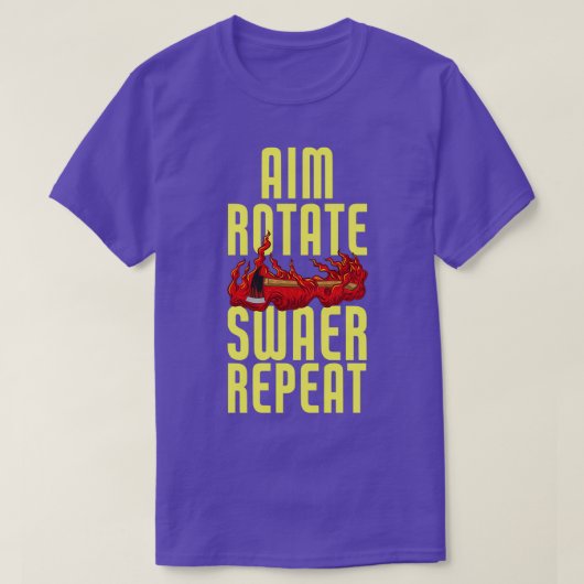 Objectif Faire pivoter Sweat Répéter Funny Ax Jete (Design devant)