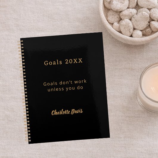 Objectifs de citation motivationnelle or noir