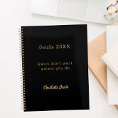 Objectifs de citation motivationnelle or noir