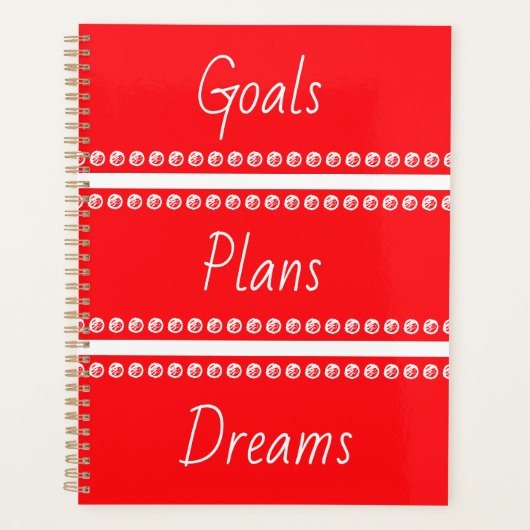 Objectifs Plans Dreams red Planner (Devant)