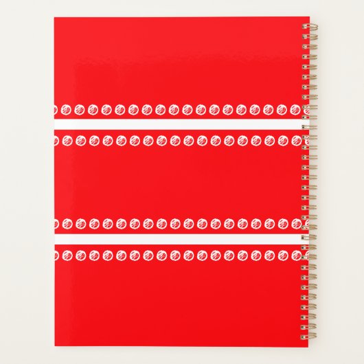 Objectifs Plans Dreams red Planner (Dos)