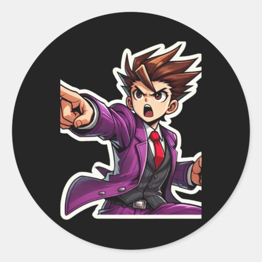Objection ! Style avocat - Autocollant dynamique (Devant)
