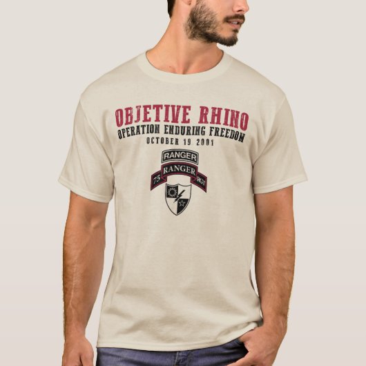 Objective Rhino: Operation Enduring Freedom 2001 T-shirt (Voorkant)