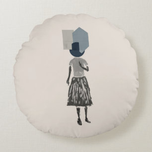 objet_14_une femme_1 rond kussen
