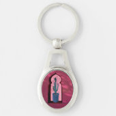 objet_21_a venster met cactus metaal sleutelhanger (Voorkant)