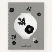 objet_22_camellia, carnet en spirale d'oiseau et d (Devant)