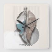 objet_8_herfstbladeren_1 vierkante klok (Voorkant)