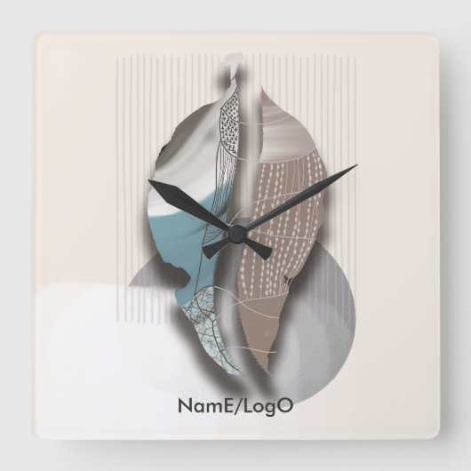 objet_8_herfstbladeren_1 vierkante klok (Voorkant)