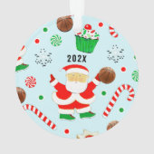 Objet de collection de Noël sur le basket-ball (dos)