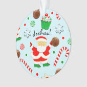 Objet de collection de Noël sur le basket-ball (devant)