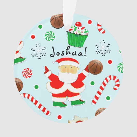 Objet de collection de Noël sur le basket-ball (devant)