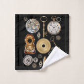 Objets Steampunk Gears Pocket watch Squelette Key (Gant de toilette)