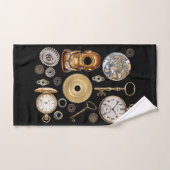 Objets Steampunk Gears Pocket watch Squelette Key (Serviette à main)