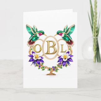 OBL Hummingbird Any Letters Custom Folded Wedding
