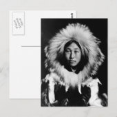 Obleka, een Eskimo-vrouw, 1907 Briefkaart (Voorkant / Achterkant)