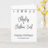 Obligatoire Carte de Noël Drôle Doodle Simple (Fleur jaune)