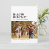 Obligatoire Carte de vacances Funny Carte photo de (Debout devant)