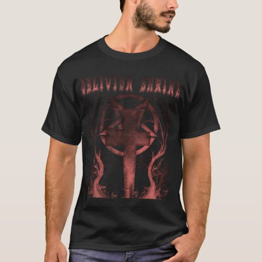 Oblivian Shrine Tree Font T-shirt (Voorkant)