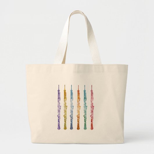 Oboe Crayons Grote Tote Bag (Voorkant)