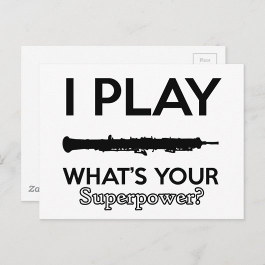  oboe-design briefkaart (Voorkant / Achterkant)