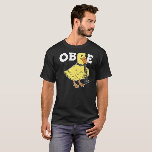 Oboe Duck Oboe Speler Premium 1 T-shirt (Voorkant volledig)