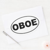 Oboe Gift Ovale Sticker (Envelop)